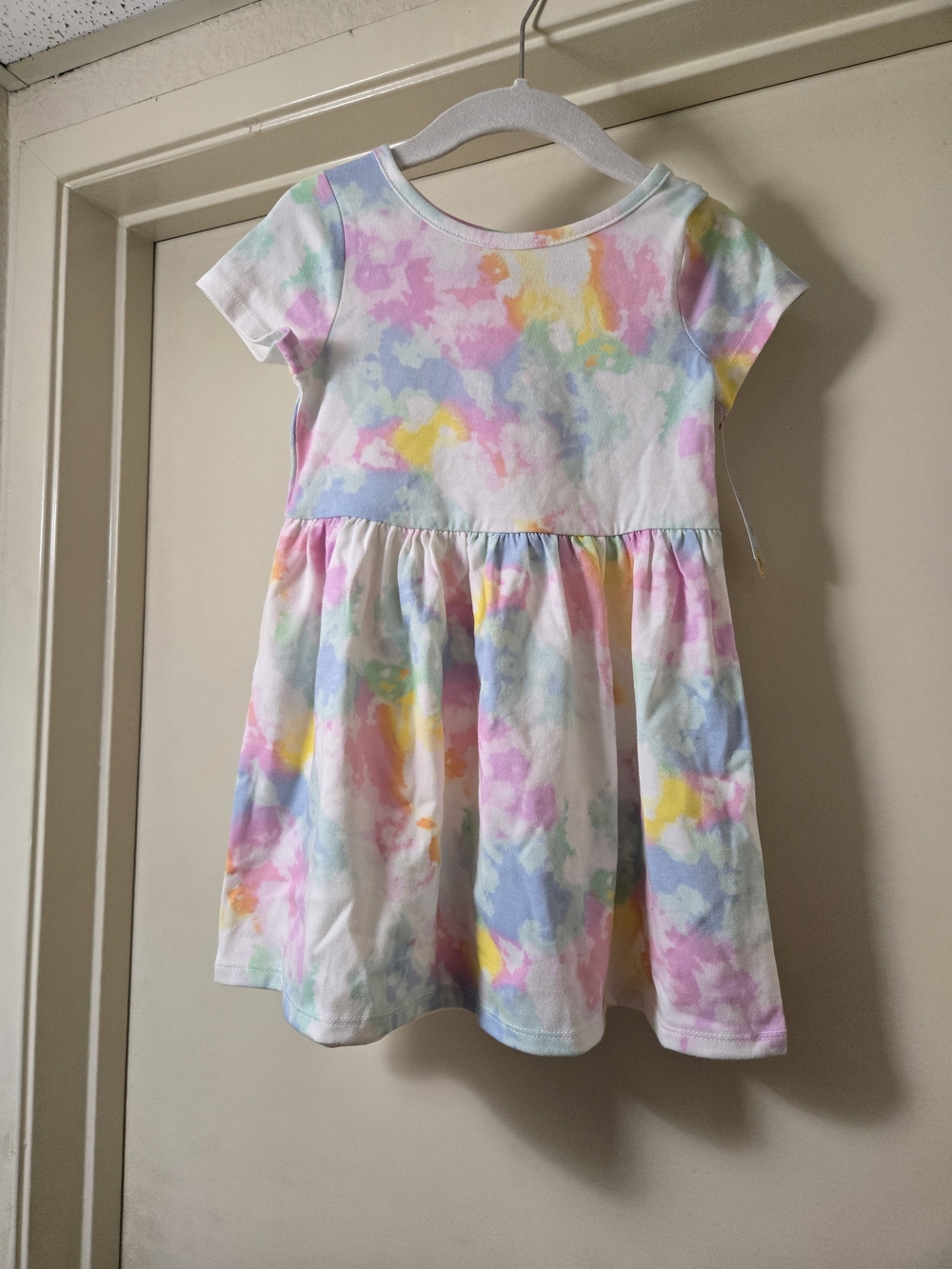 Cat & Jack Pastel Watercolor Tie-Dye Short Sleeve Dress